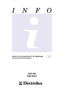 Mode d’emploi Electrolux EHO600 Table de cuisson