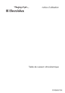 Mode d’emploi Electrolux EHS90270X Table de cuisson
