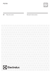 Manual de uso Electrolux PQ755UXC Placa