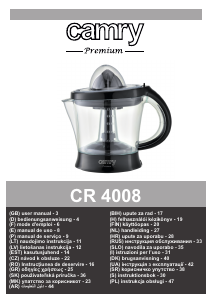 Manual Camry CR 4008 Espremedor de citrinos