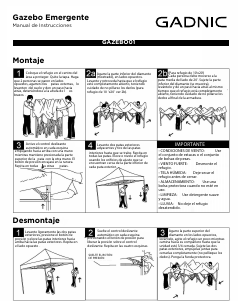 Manual de uso Gadnic GAZEBO01 Cenador