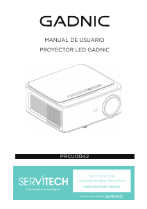 Manual de uso Gadnic PROJ0042 Proyector