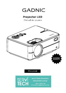 Manual de uso Gadnic PROJ0048 Proyector