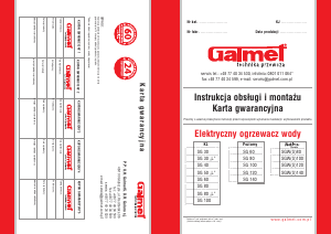 Instrukcja Galmet SG 80 Bojler