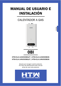 Manual de uso HTW HTW-CLA-14NOXOBIGLP Caldera de calefacción central