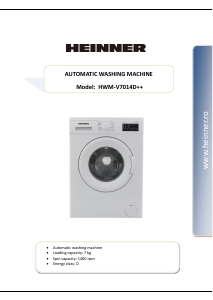 Manual Heinner HWM-V7014D++ Washing Machine