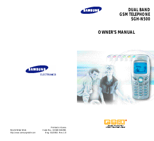 Handleiding Samsung SGH-N500GA Mobiele telefoon