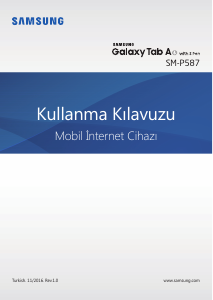 Kullanım kılavuzu Samsung SM-P587 Galaxy Tab A6 Tablet