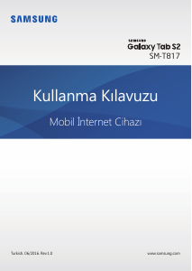 Kullanım kılavuzu Samsung SM-T817 Galaxy Tab S2 Tablet