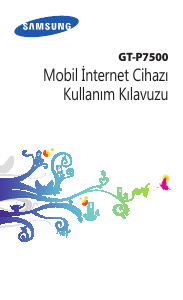 Kullanım kılavuzu Samsung GT-P7500/AM16 Galaxy Tab Tablet