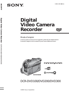 Mode d’emploi Sony DCR-DVD300 Caméscope