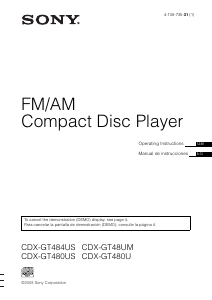 Handleiding Sony CDX-GT484US Autoradio