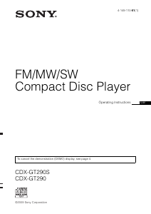 Handleiding Sony CDX-GT290S Autoradio