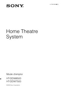 Mode d’emploi Sony HT-DDW8500 Système home cinéma