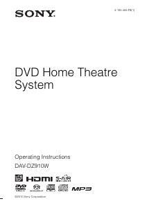 Manual Sony DAV-DZ910W Home Theater System