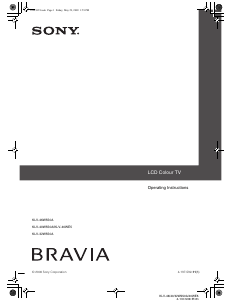 Manual Sony Bravia KLV-32W550A LCD Television
