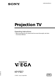 Handleiding Sony KP-FS57K90 Televisie