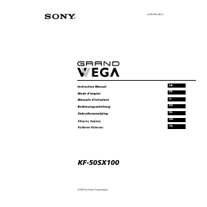 Kullanım kılavuzu Sony KF-50SX100 Televizyon