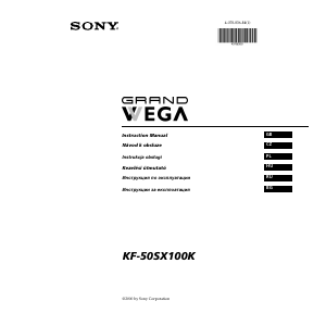 Handleiding Sony KF-50SX100K Televisie