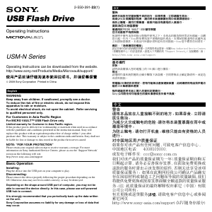 Manual Sony USM32GN USB drive