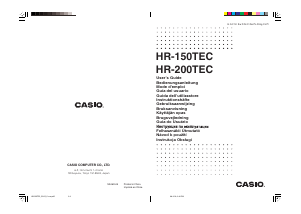 Bruksanvisning Casio HR-150TEC Skrivende kalkulator