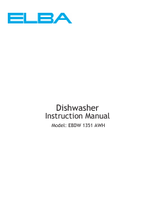 Manual Elba EBDW 1351 AWH Dishwasher