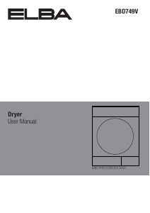 Manual Elba EBD 749 V Dryer