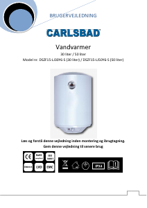 Brugsanvisning Carlsbad DSZF15-LJ30Y6-S Vandvarmer