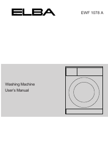 Manual Elba EWF 1078 A Washing Machine