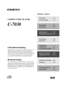 Bruksanvisning Onkyo C-7030 CD-spelare