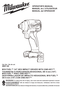 Manual de uso Milwaukee 2857-20 Atornillador