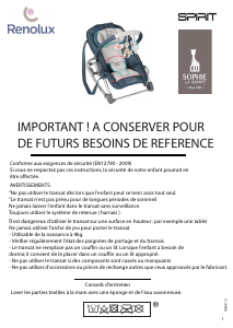 Mode d’emploi Renolux Spirit Balancelle bébé