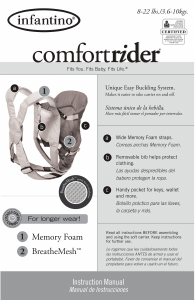 Handleiding Infantino Comfort Rider Draagzak