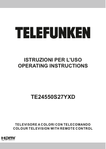 Manuale Telefunken TE24550S27YXD LED televisore