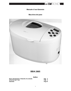 Manuale Clatronic BBA 2865 Macchina per il pane