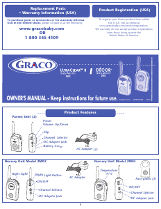 Handleiding Graco 2M03 Decor Babyfoon