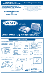 Manual de uso Graco 2M18 Direct Connect Vigilabebés