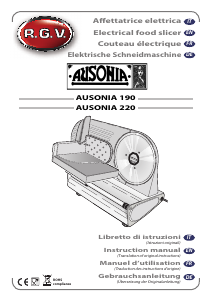 Handleiding RGV Ausonia 220 Snijmachine