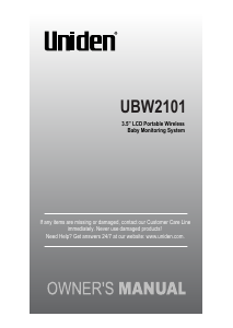 Manual Uniden UBW2101 Baby Monitor