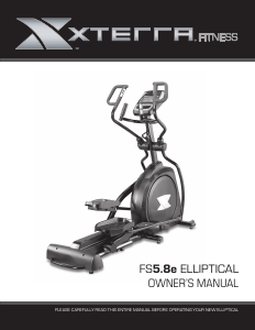 Manual XTERRA Fitness FS5.8e Cross Trainer