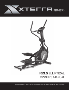 Manual XTERRA Fitness FS3.5 Cross Trainer