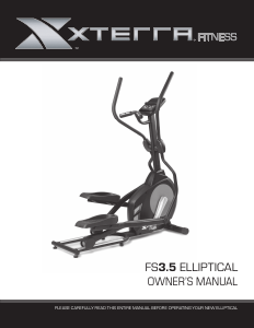 Handleiding XTERRA Fitness FS3.5 Crosstrainer