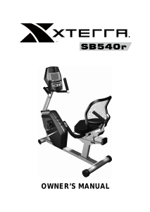 Manual XTERRA Fitness SB540r Exercise Bike