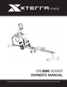 Manual XTERRA Fitness ERG200 Rowing Machine