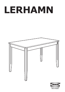 Manuál IKEA LERHAMN (118x74) Jídelní stůl