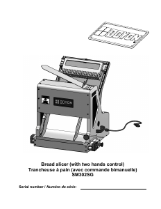 Handleiding Doyon SM302SG Broodsnijmachine