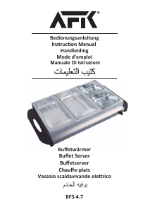 Használati útmutató AFK BFS-4.7 Vízfürdős melegentartó 