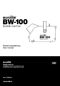 Bedienungsanleitung Eurolite BW-100 Seifenblasenmaschine