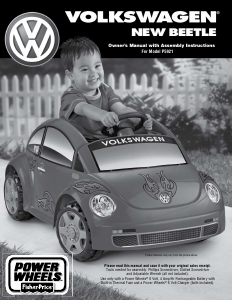 Handleiding Fisher-Price P5921 Volkswagen New Beetle Kinderauto