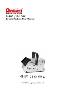 Bedienungsanleitung Antari B-100 Seifenblasenmaschine